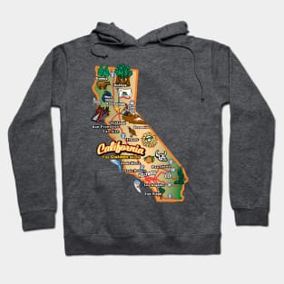 Vintage California State Map Hoodie